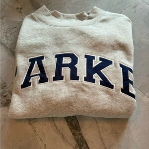 Parke varsity mockneck hoodie, new with tags, size L/XL